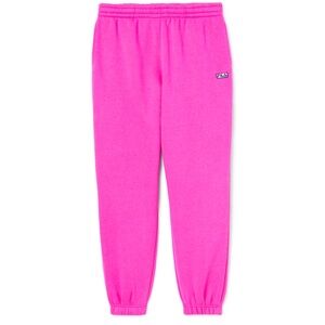 hot pink FILA fleece joggers